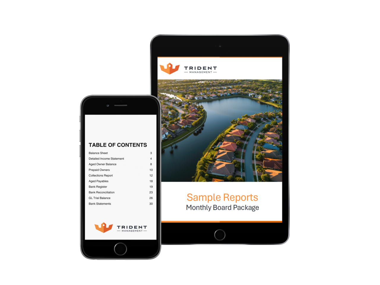 Your Sample Reports Package From Trident Management | Trident Real Estate